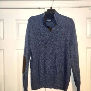 Chaps Men's Pullover Sweater with elbow patches
